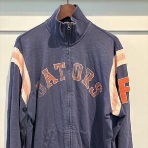 Florida Gators Jacket Men Large Blue NCAA Y2K Spellout UF ’47 Brand Appliqué